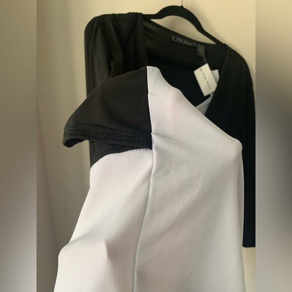 CM Shapes Black & White Blouse, New w/Tags, size 3X - Picture 3 of 7